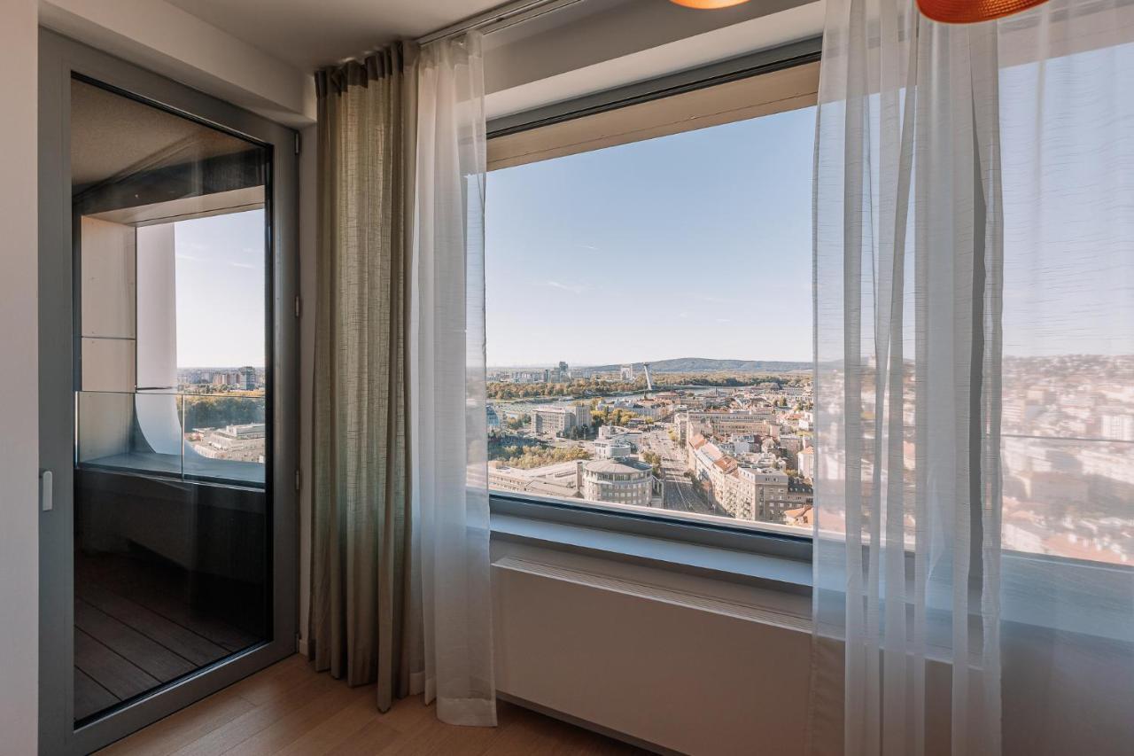 Skau Coral Residence In Sky Park 22 Floor 1Tower Panoramic View Free Parking Bratislava Exterior photo